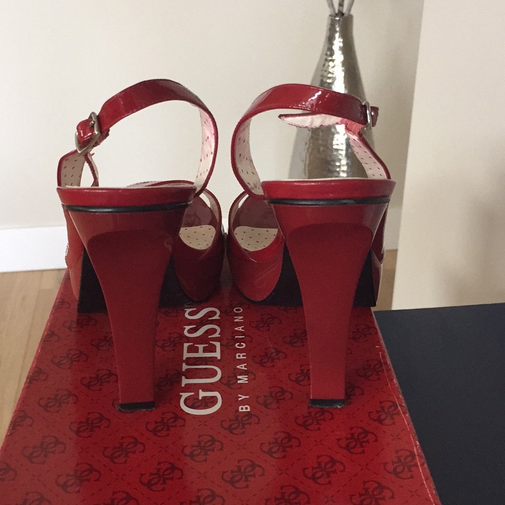 Red Patton Leather Platform Heels - Gem